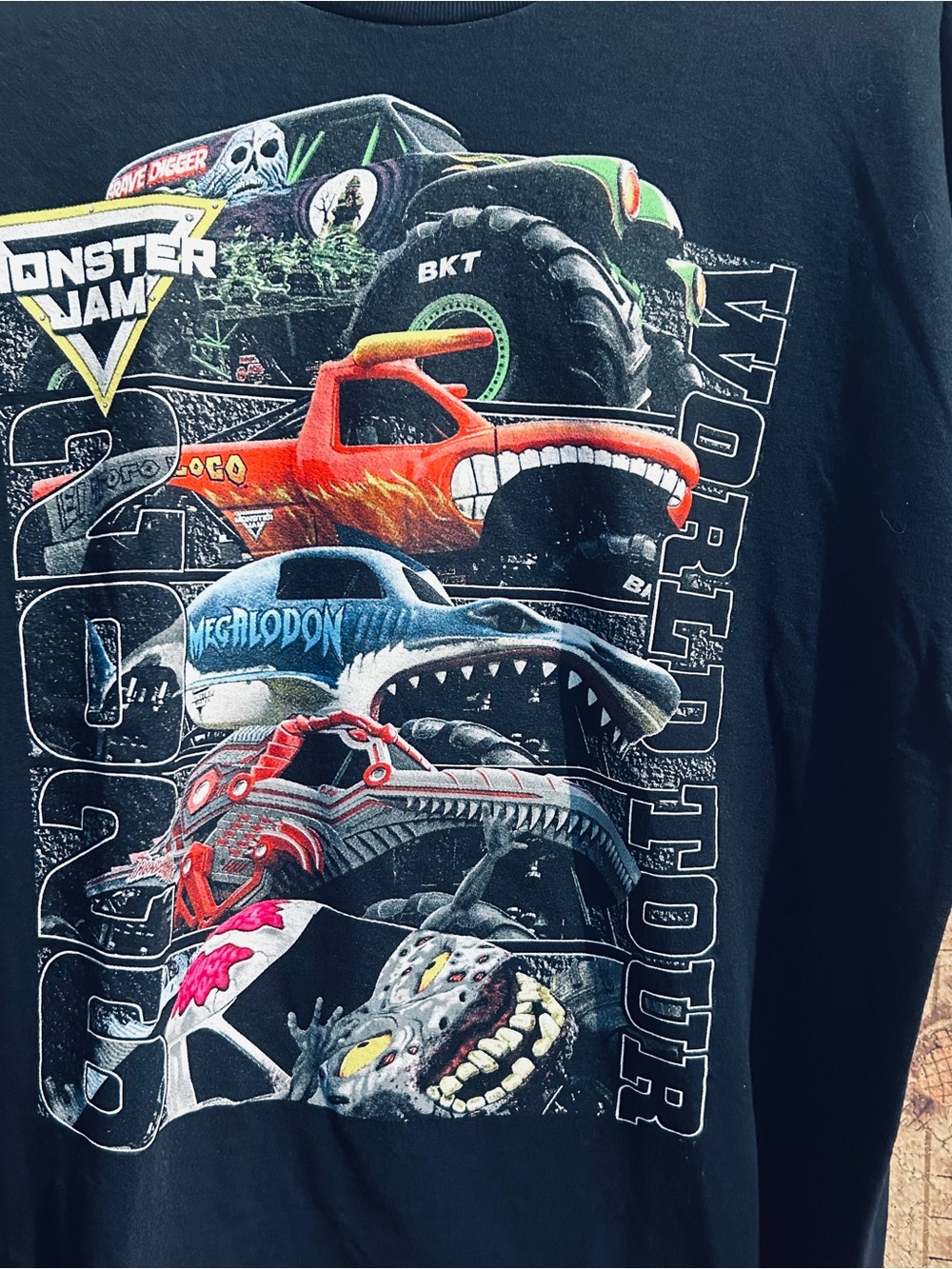 Monster Jam World Tour 2026 Black Graphic Tee Size XL - Picture 2 of 6